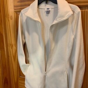 Old Navy Women's Off-White Teddy Jacket